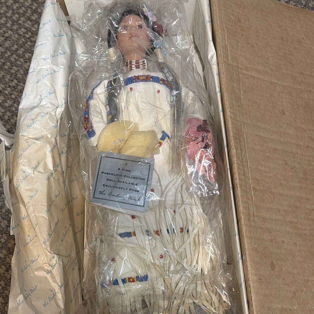 Morning Song Cheyenne Indian Bride Maiden Porcelain Doll Danbury Mint Judy Belle